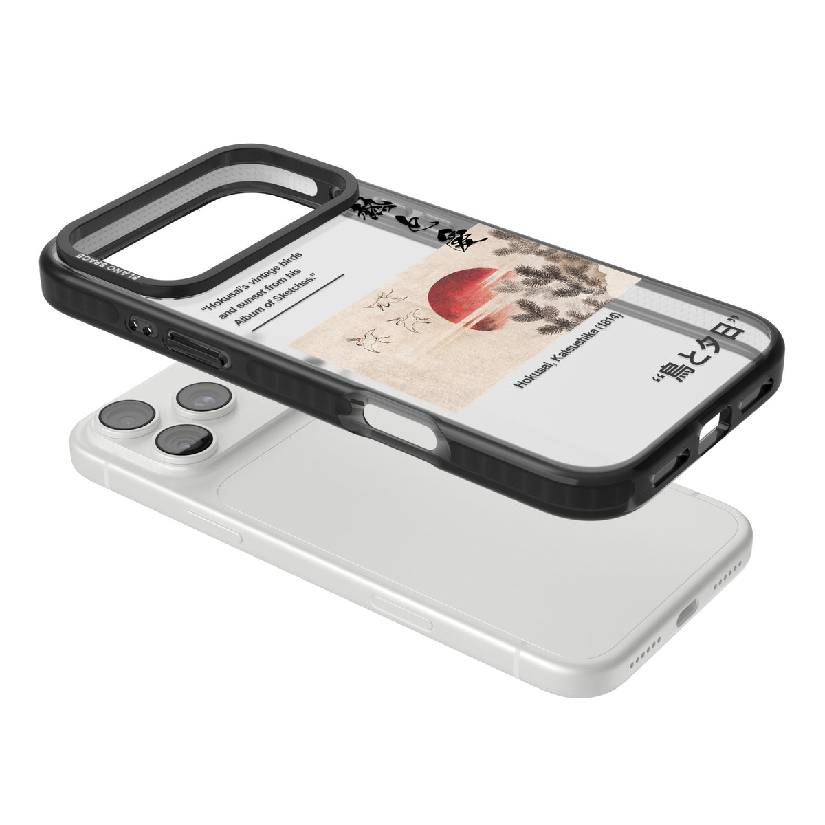 Birds And Sunset iPhone 18 Pro Max Impact Black Phone Case angled