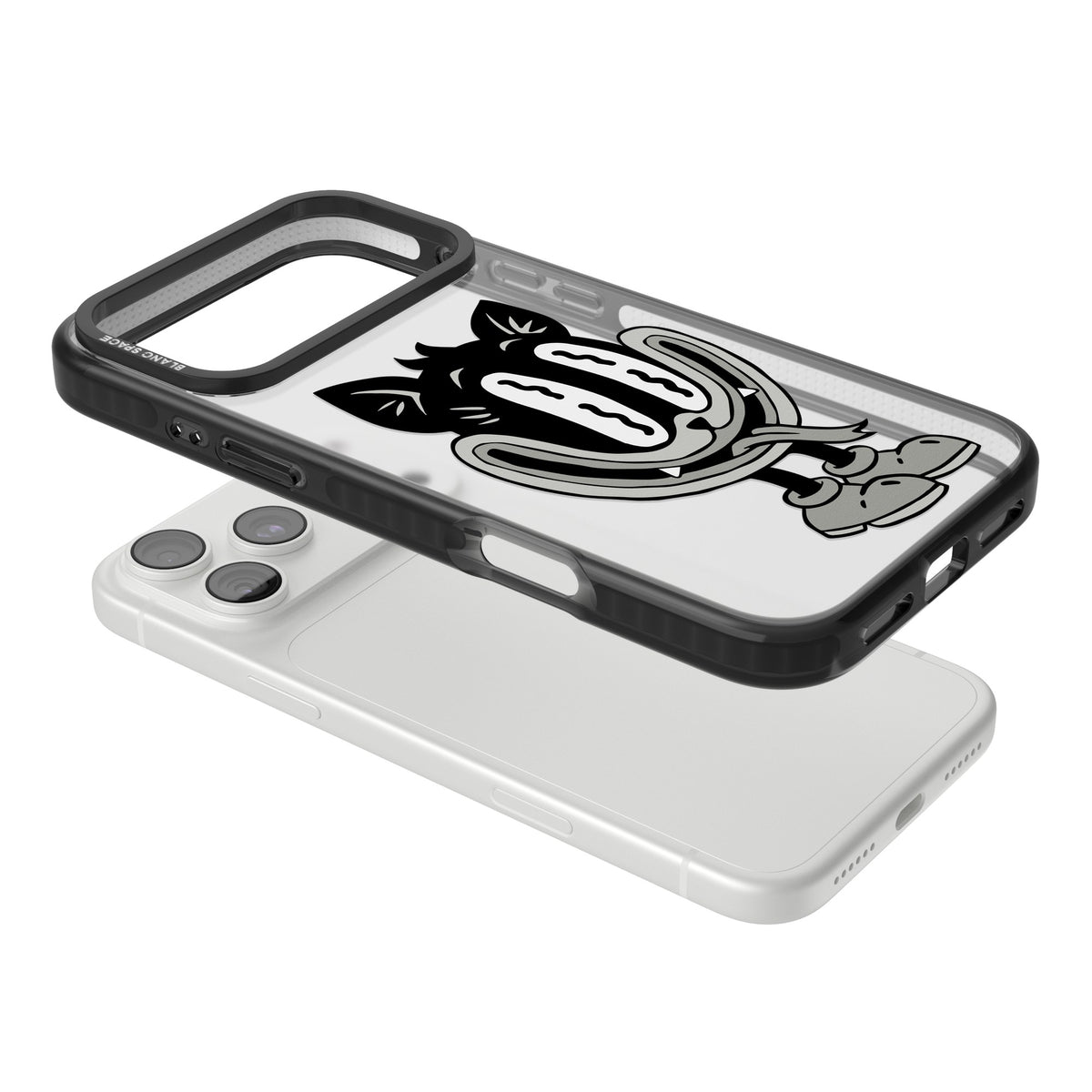 Whisker Noir iPhone 18 Pro Max Impact Black Phone Case angled