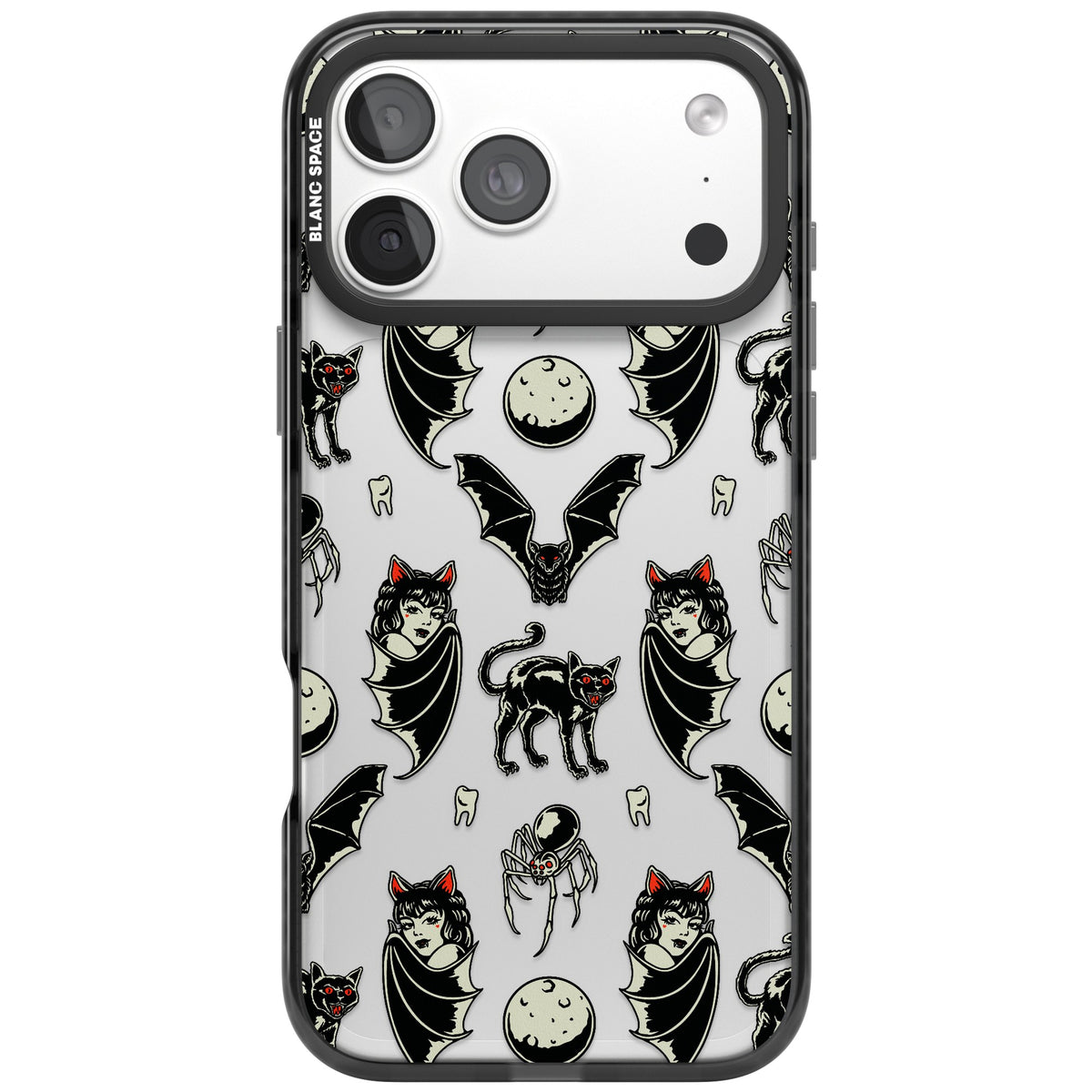 Vampy Goth iPhone 18 Pro Max Impact Black Phone Case front