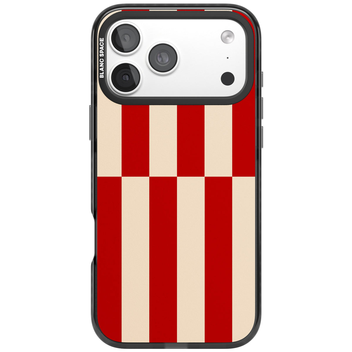 Rouge Stripes iPhone 18 Pro Max Impact Black Phone Case front