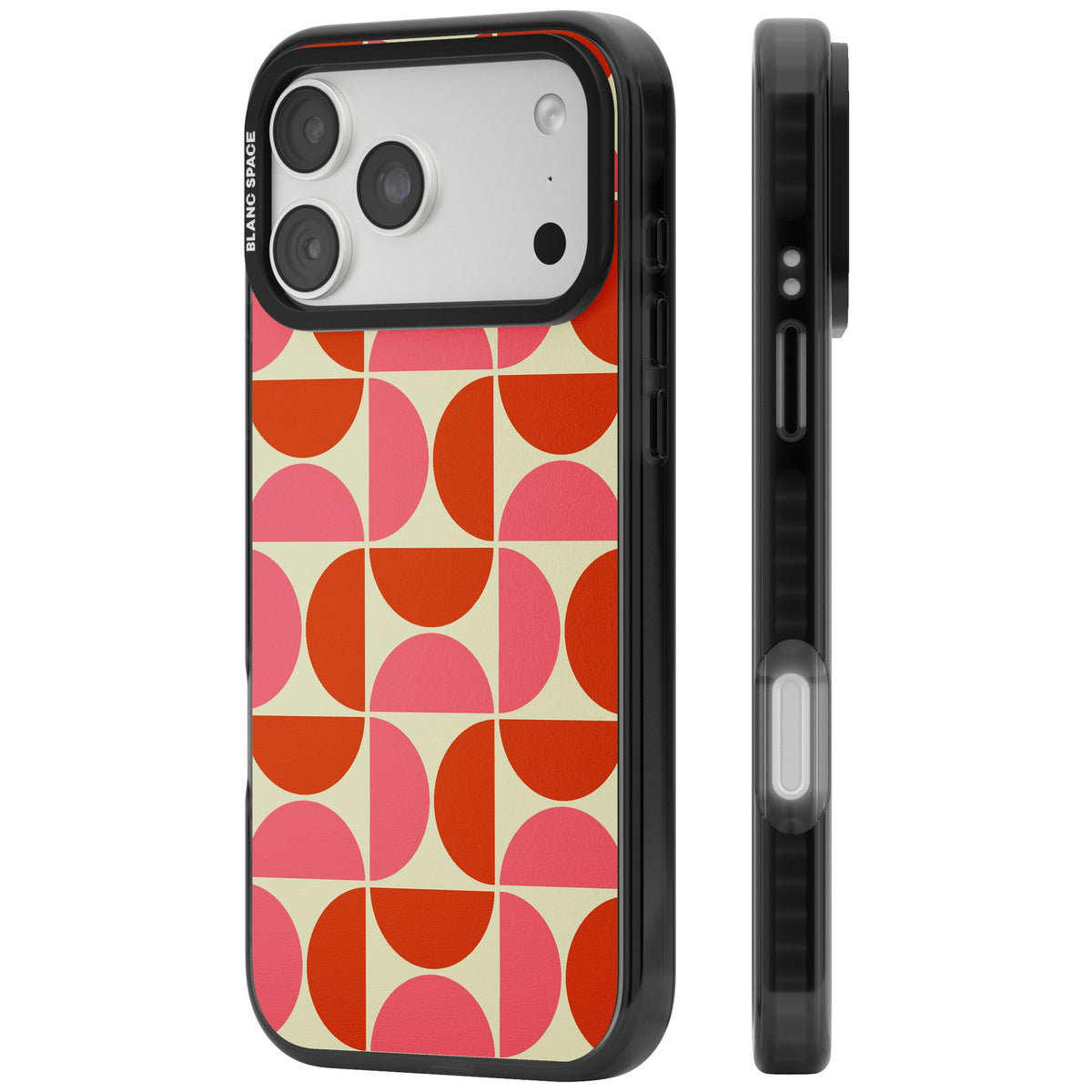Boho Bauhaus iPhone 18 Pro Max Impact Black Phone Case side