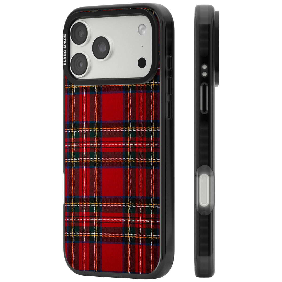 Royal Stewart Tartan iPhone 18 Pro Max Impact Black Phone Case side
