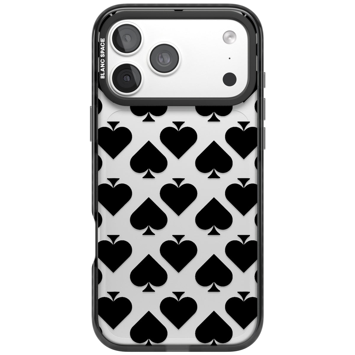 Black Spades iPhone 18 Pro Max Impact Black Phone Case front