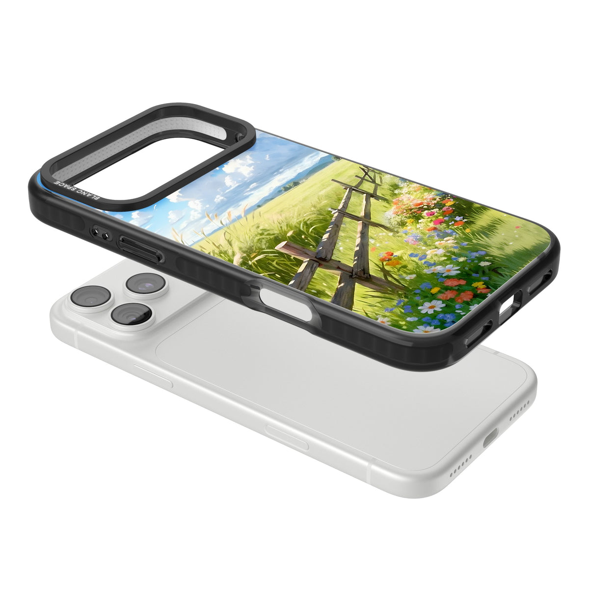A Countryside Afternoon iPhone 18 Pro Max Impact Black Phone Case angled