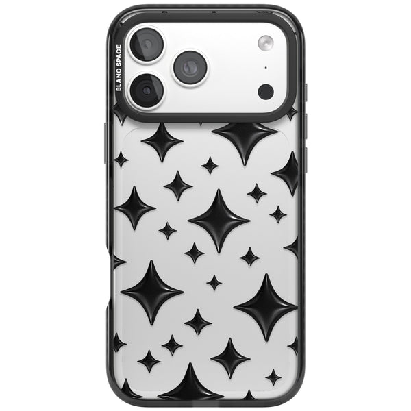 Black Puff Sparkle Pattern