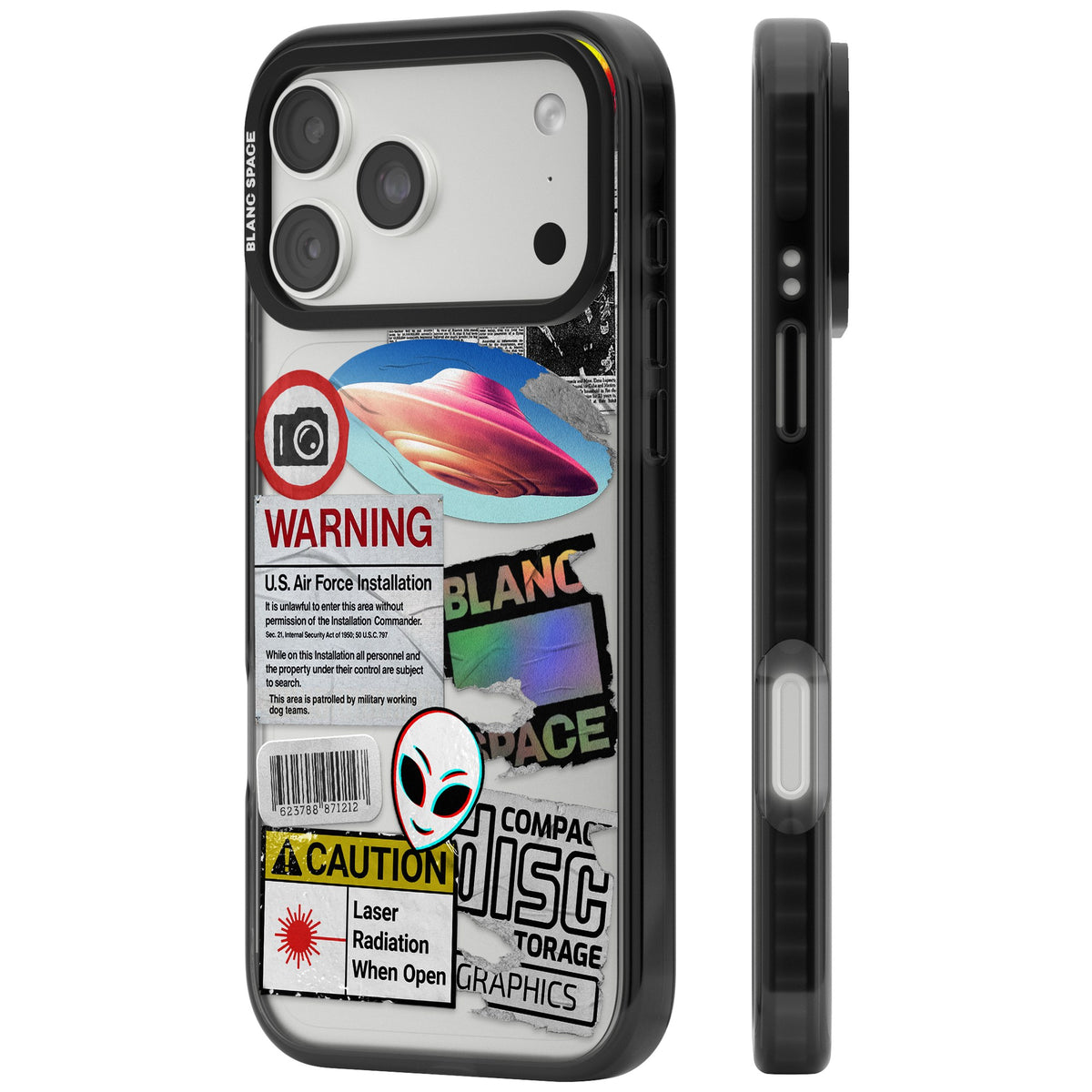 Cosmic Encounters iPhone 18 Pro Max Impact Black Phone Case side
