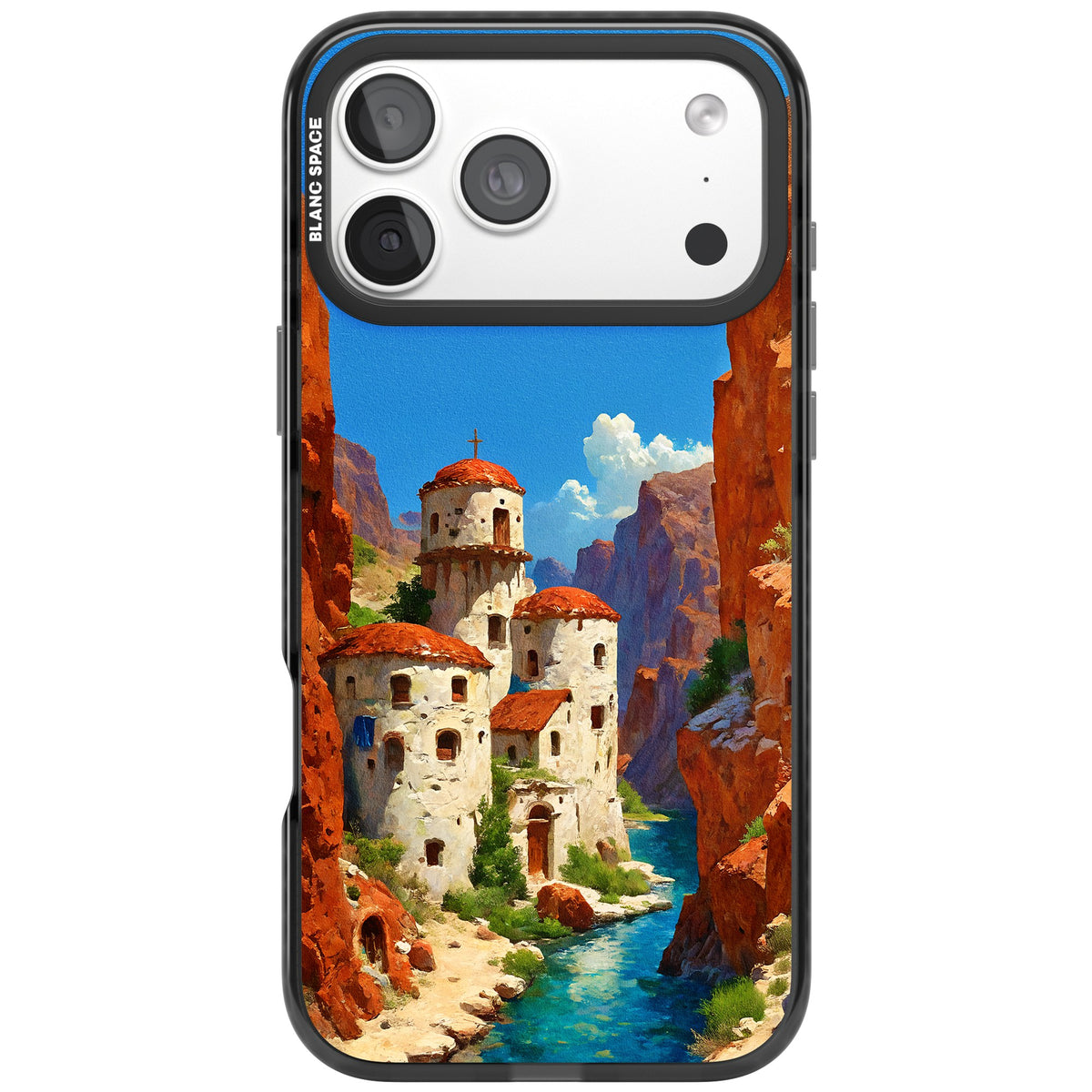 Canyon Haven iPhone 18 Pro Max Impact Black Phone Case front