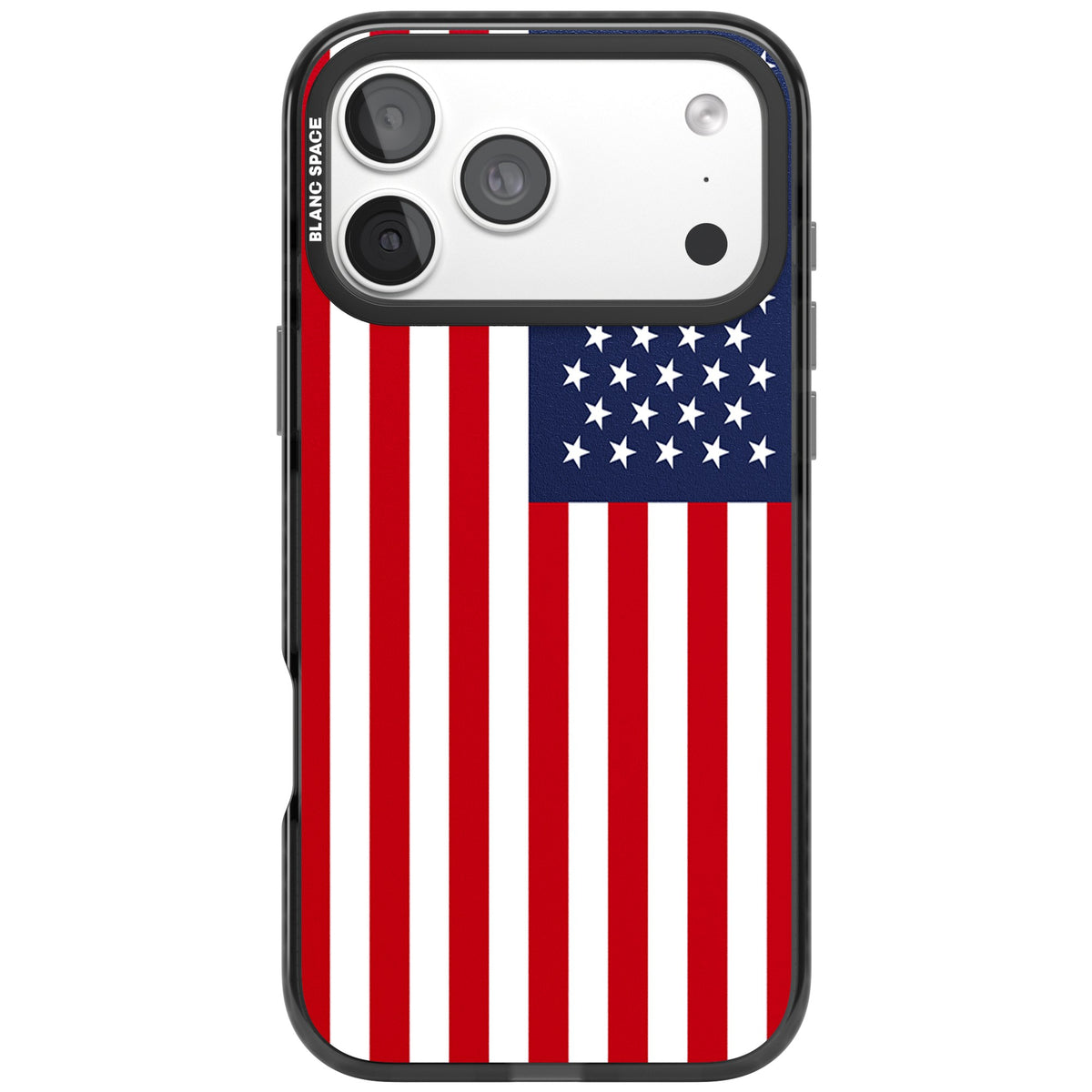 American Flag iPhone 18 Pro Max Impact Black Phone Case front