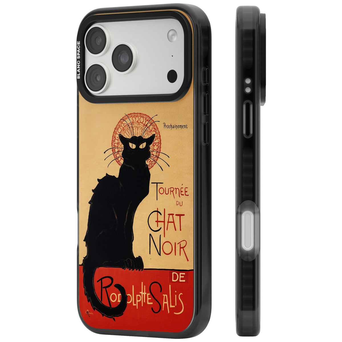 Tournee Du Chat Noir Poster iPhone 18 Pro Max Impact Black Phone Case side