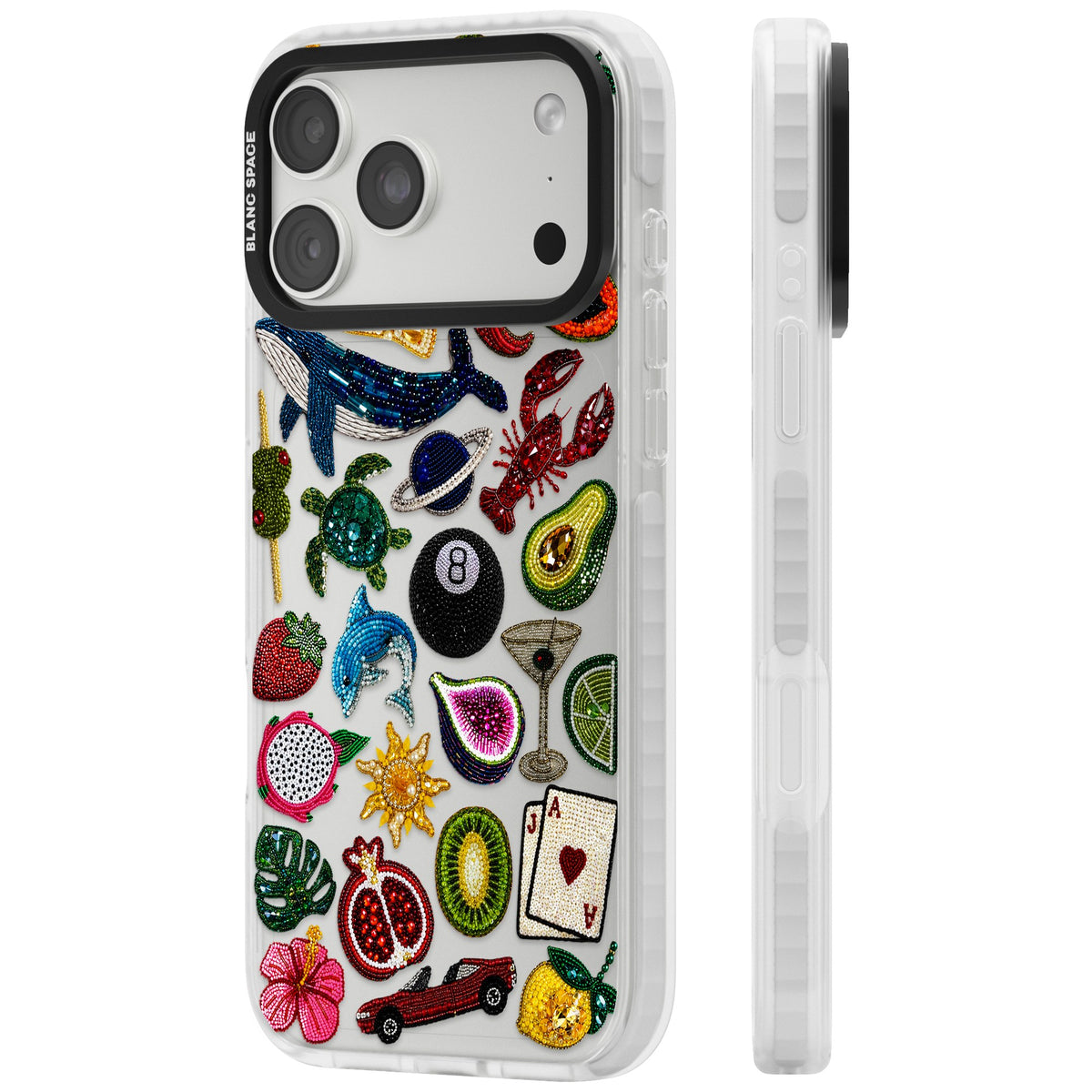 Beaded Mix iPhone 18 Pro Max Impact Clear Phone Case side
