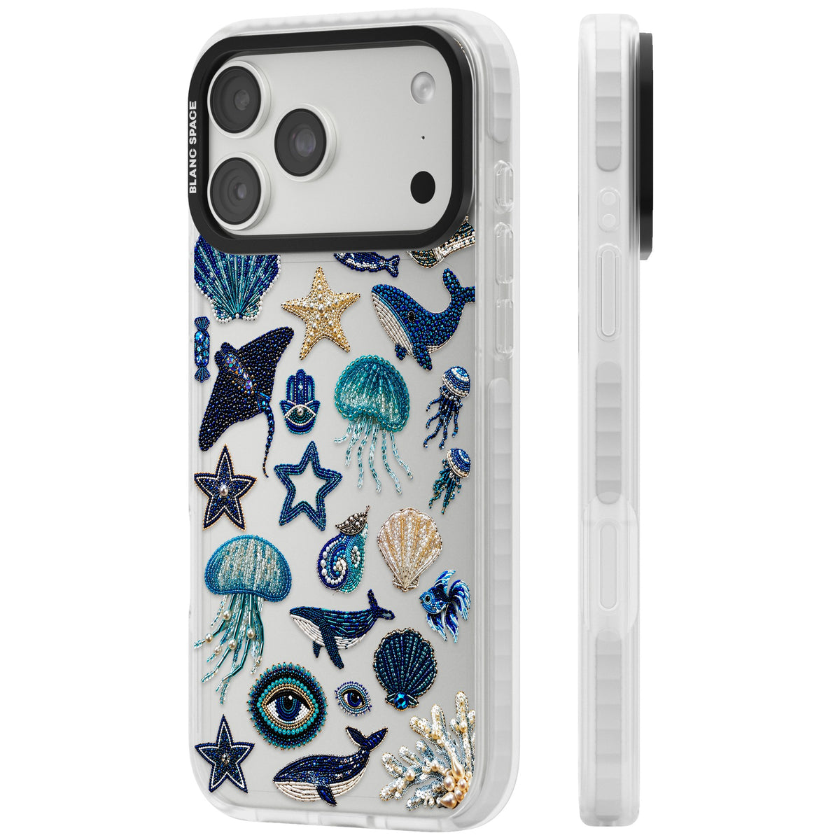 Beaded Coastal iPhone 18 Pro Max Impact Clear Phone Case side