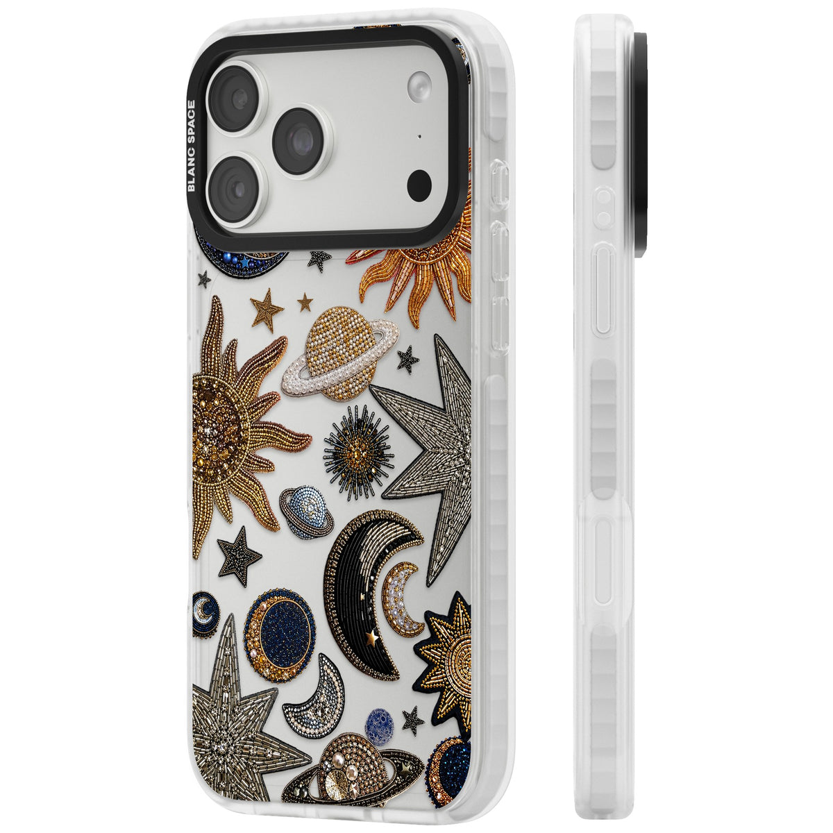 Beaded Cosmos iPhone 18 Pro Max Impact Clear Phone Case side