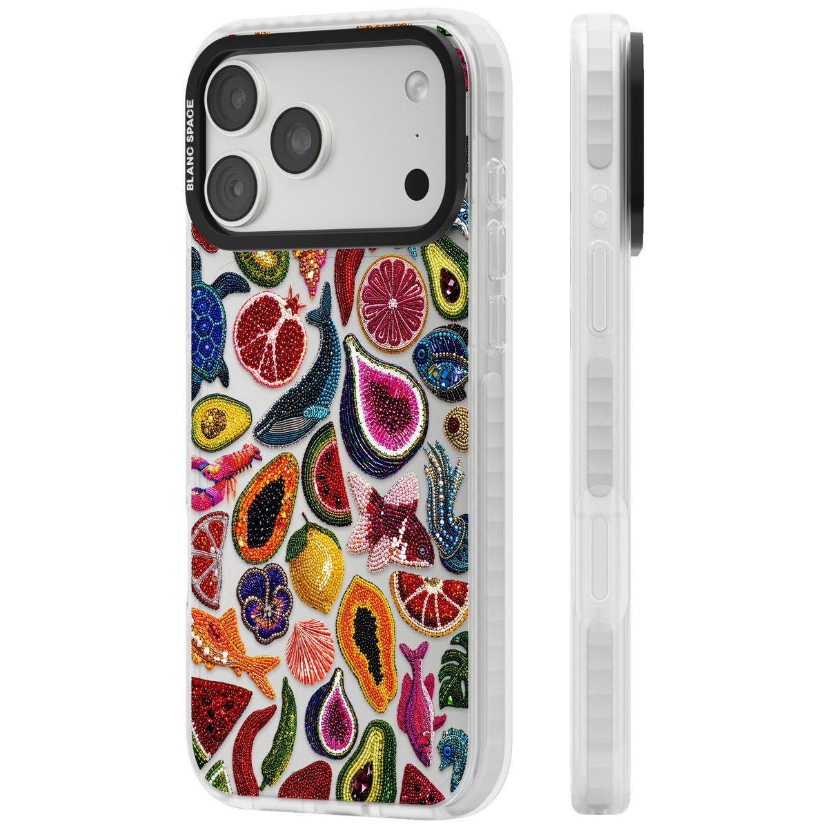Beaded Tropic iPhone 18 Pro Max Impact Clear Phone Case side