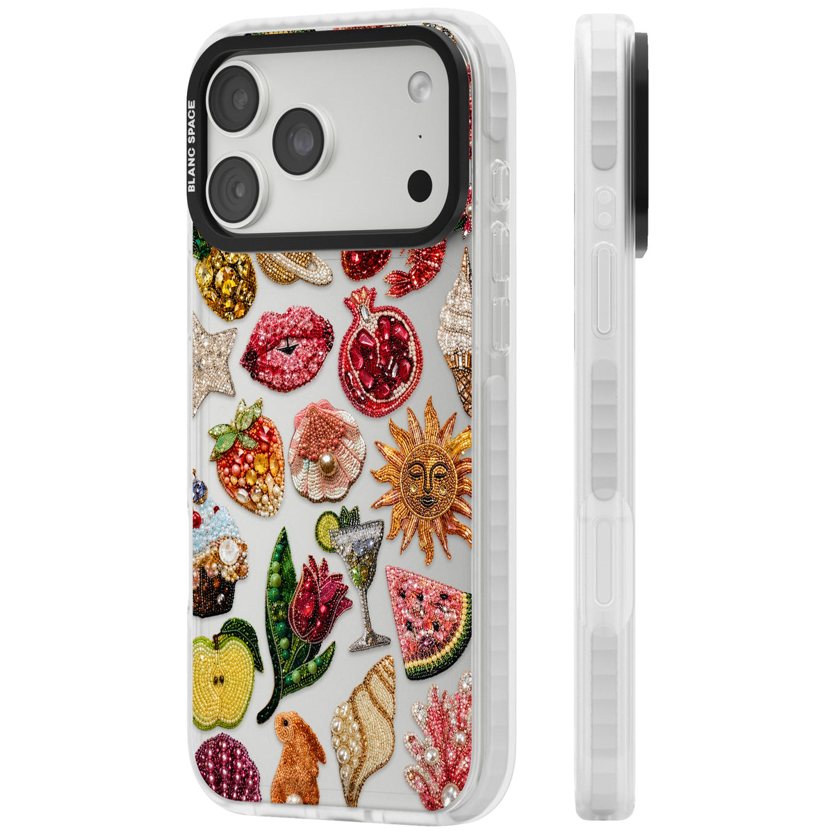 Beaded Riviera iPhone 18 Pro Max Impact Clear Phone Case side