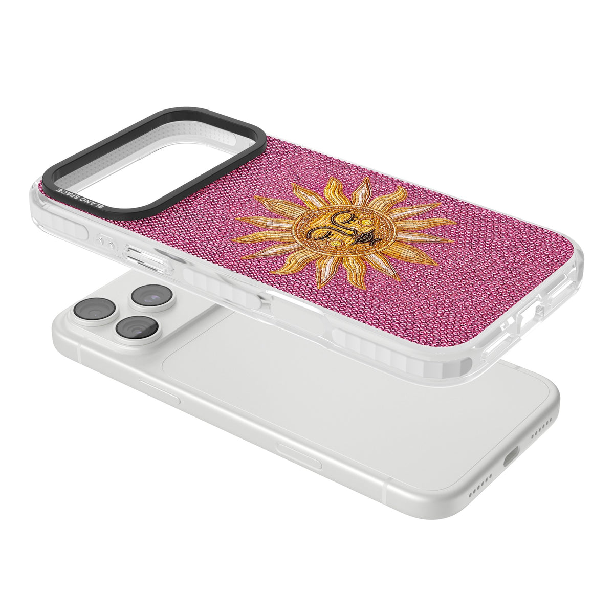Beaded Sun iPhone 18 Pro Max Impact Clear Phone Case angled