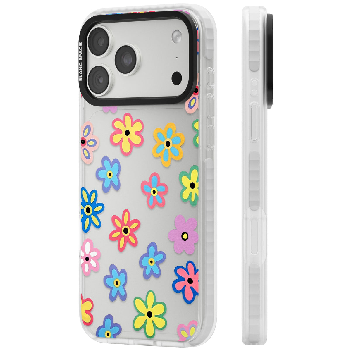 Bloom Pop iPhone 18 Pro Max Impact Clear Phone Case side