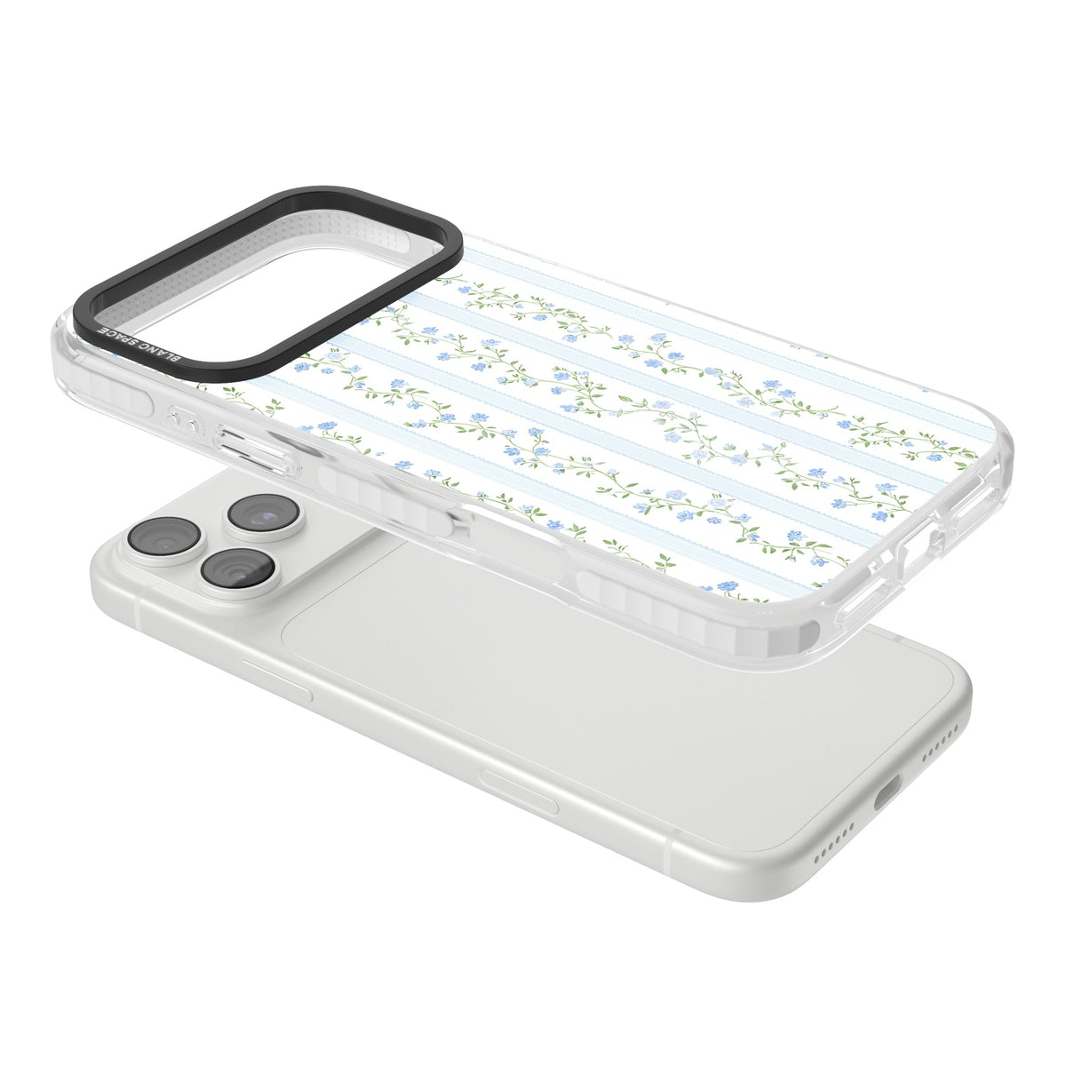 Bluebell Vine iPhone 18 Pro Max Impact Clear Phone Case angled