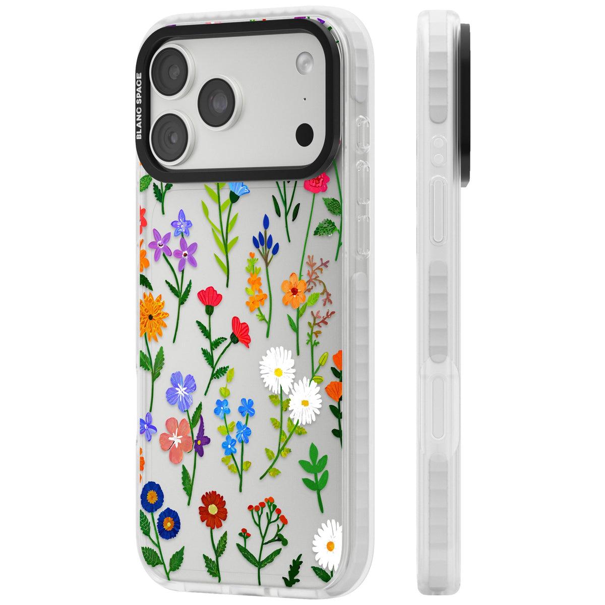 Wildflower Garden iPhone 18 Pro Max Impact Clear Phone Case side