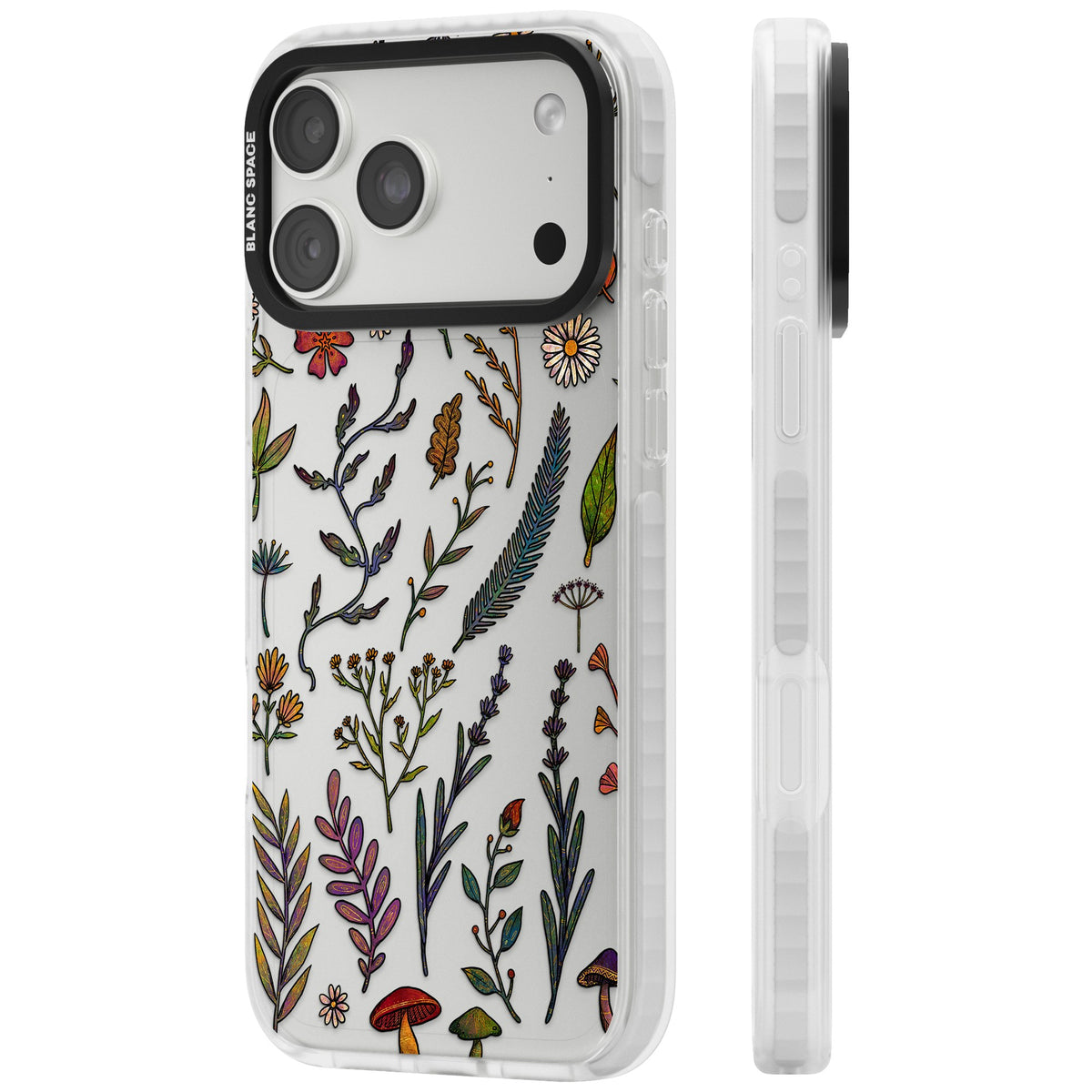 Autumn Wildflowers iPhone 18 Pro Max Impact Clear Phone Case side