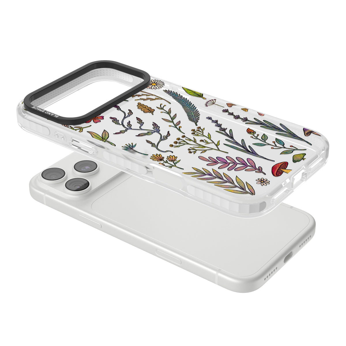 Autumn Wildflowers iPhone 18 Pro Max Impact Clear Phone Case angled
