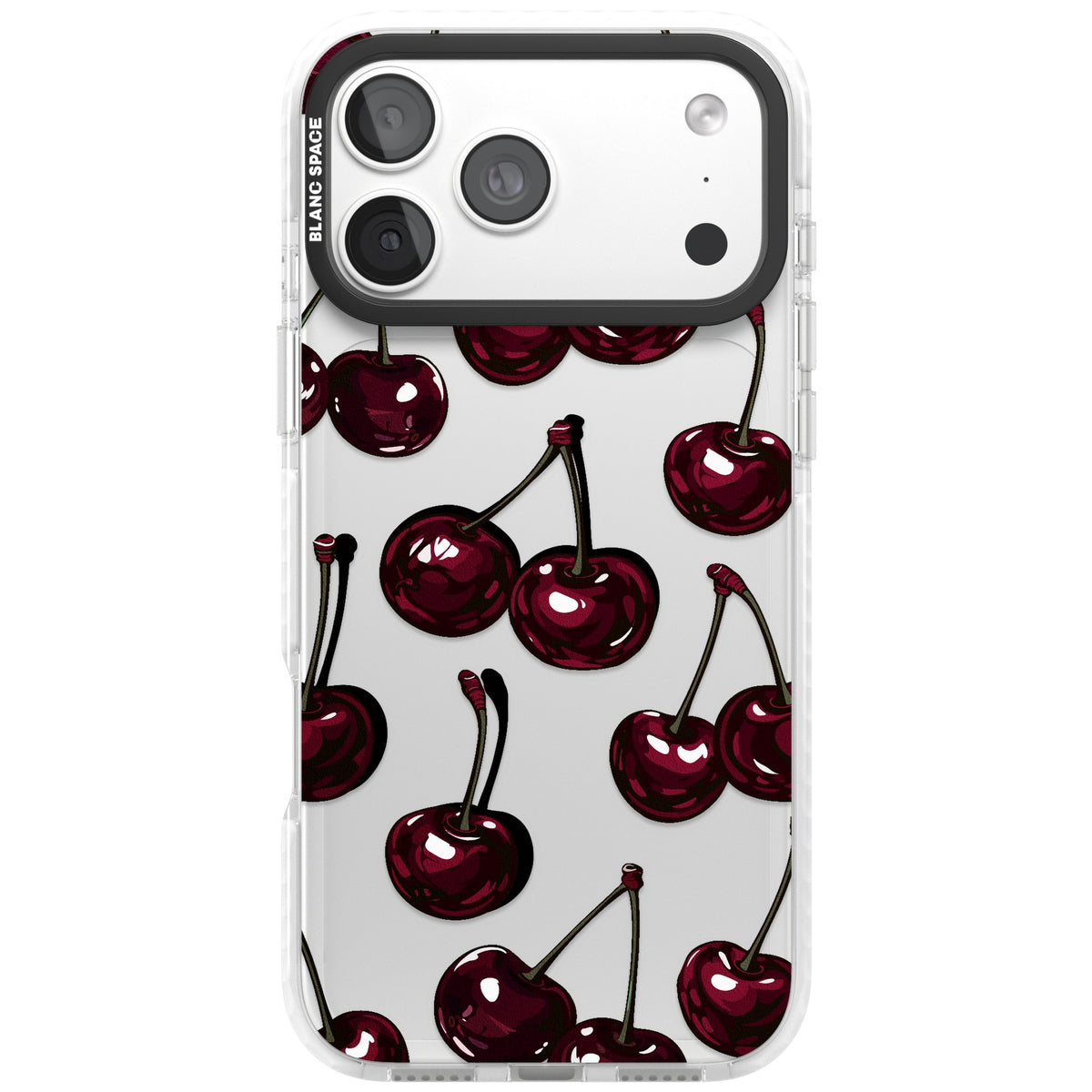Cherry Wine iPhone 18 Pro Max Impact Clear Phone Case front