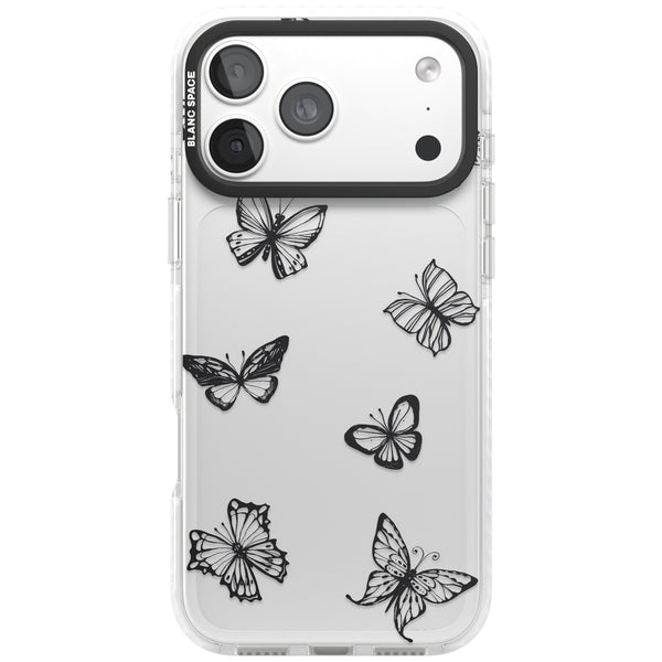 Grey Butterfly Line Pattern