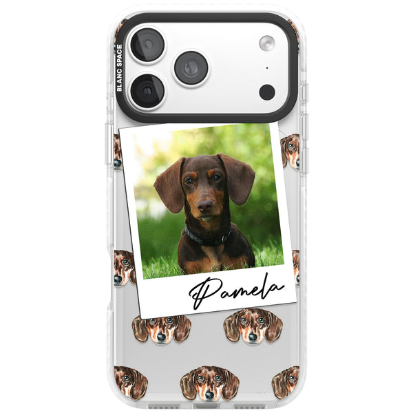 Personalised Brown Dachshund Instant Camera Photo