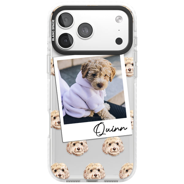 Personalised Cream Cockapoo Instant Camera Photo
