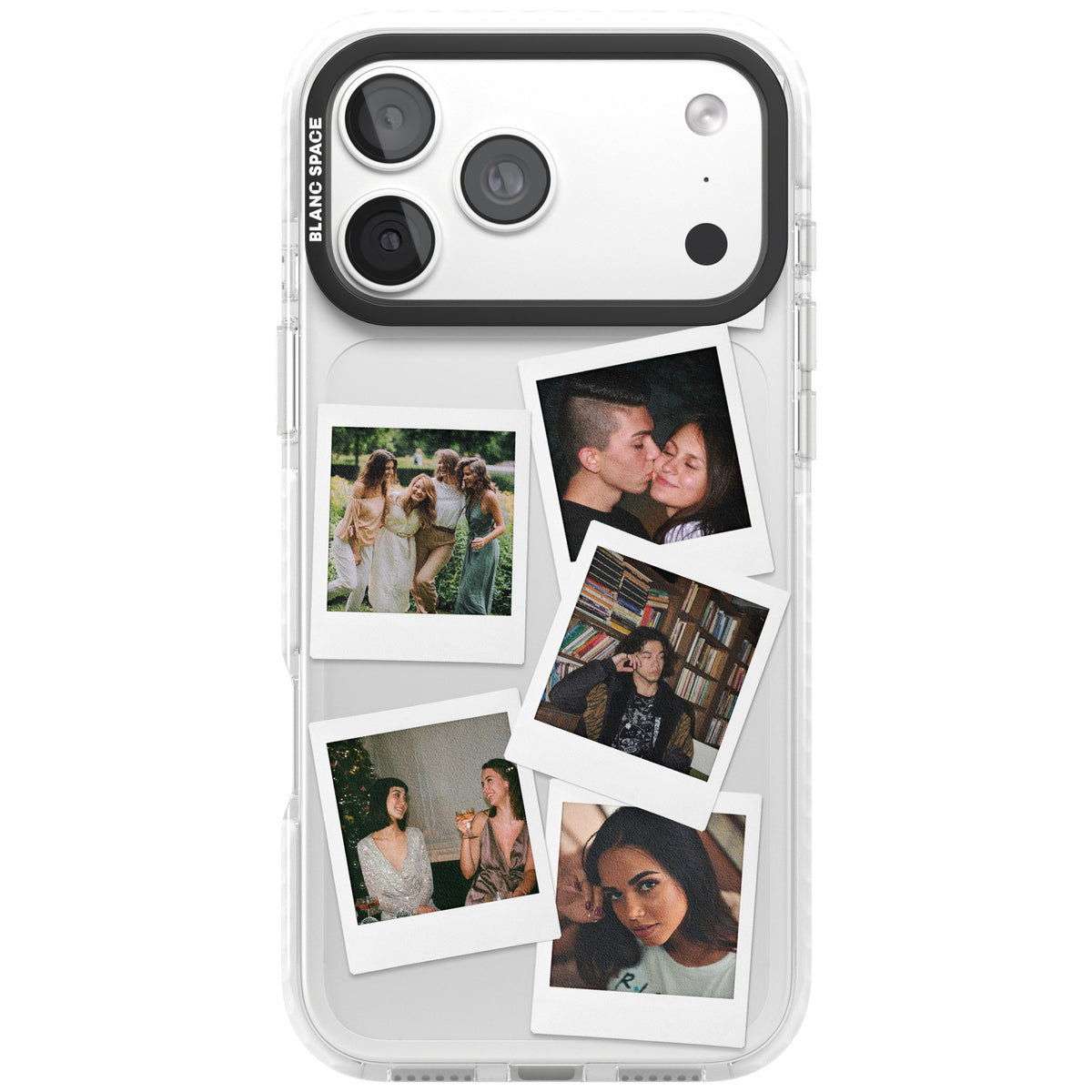 Personalised Classic Instant Photos iPhone 18 Pro Max Impact Clear Phone Case front