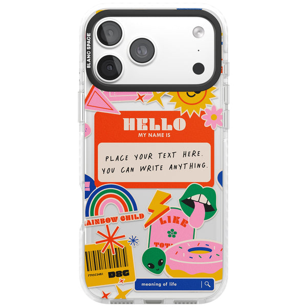 Personalised Retro Nametag Sticker