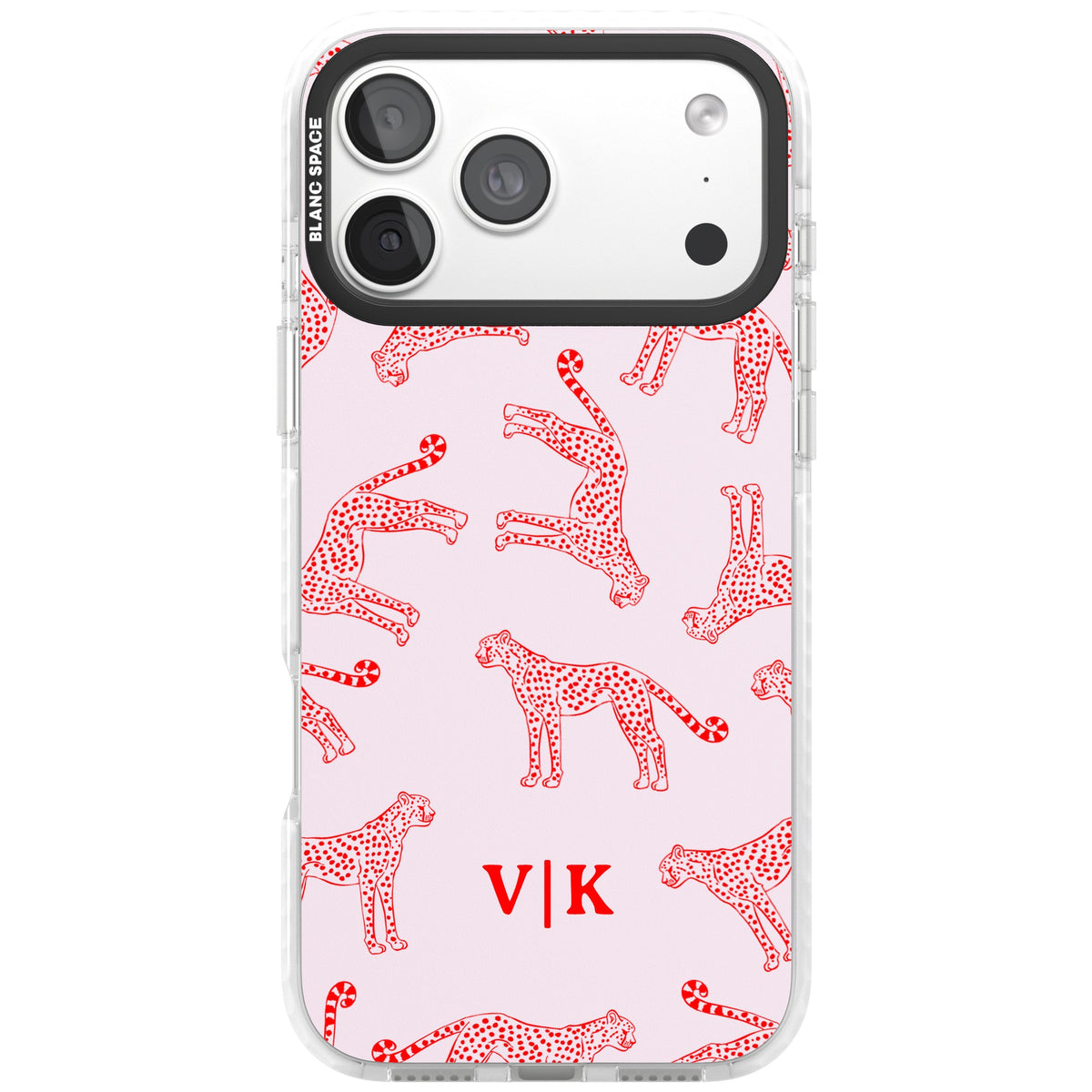 Scarlet Cheetahs iPhone 18 Pro Max Impact Clear Phone Case front