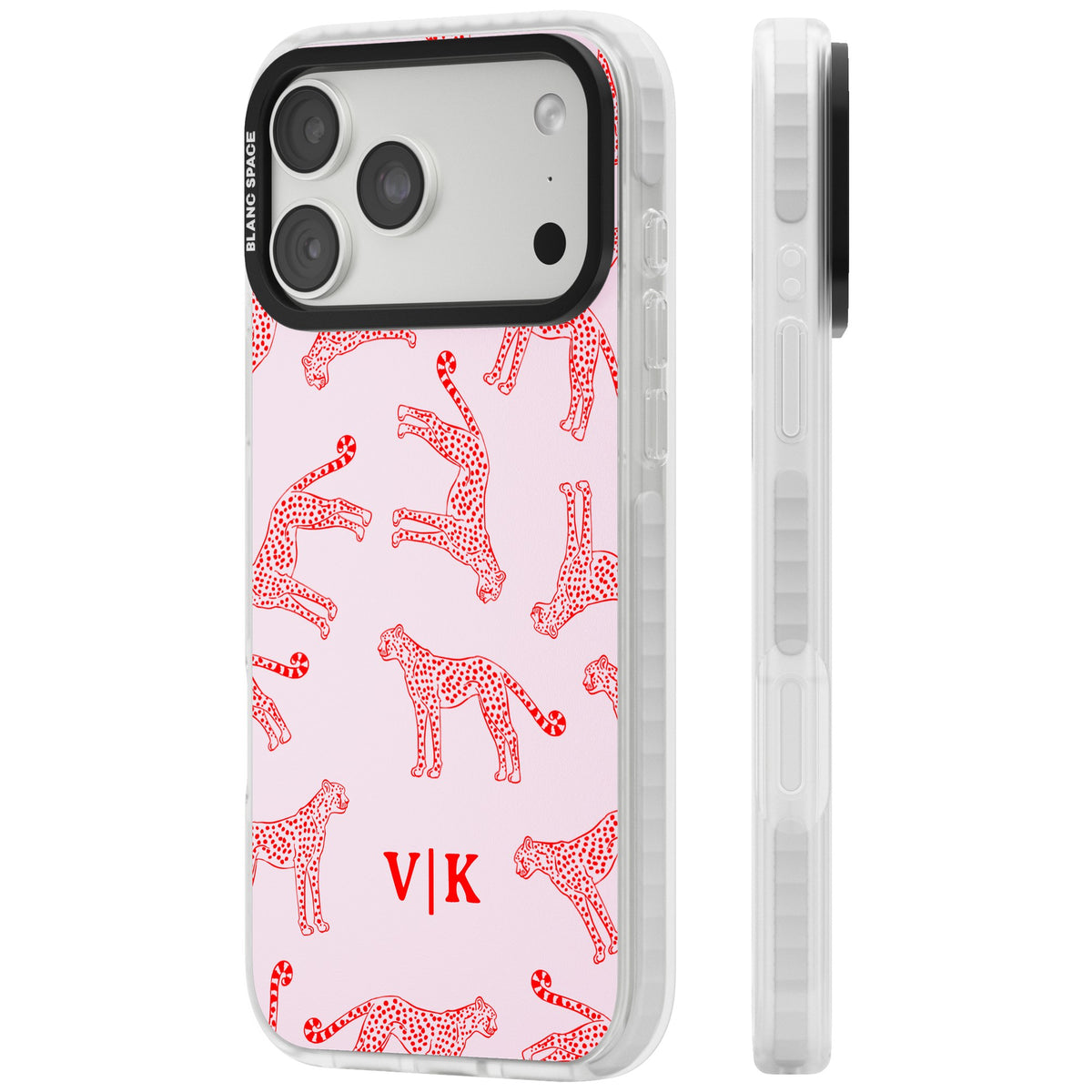 Scarlet Cheetahs iPhone 18 Pro Max Impact Clear Phone Case side