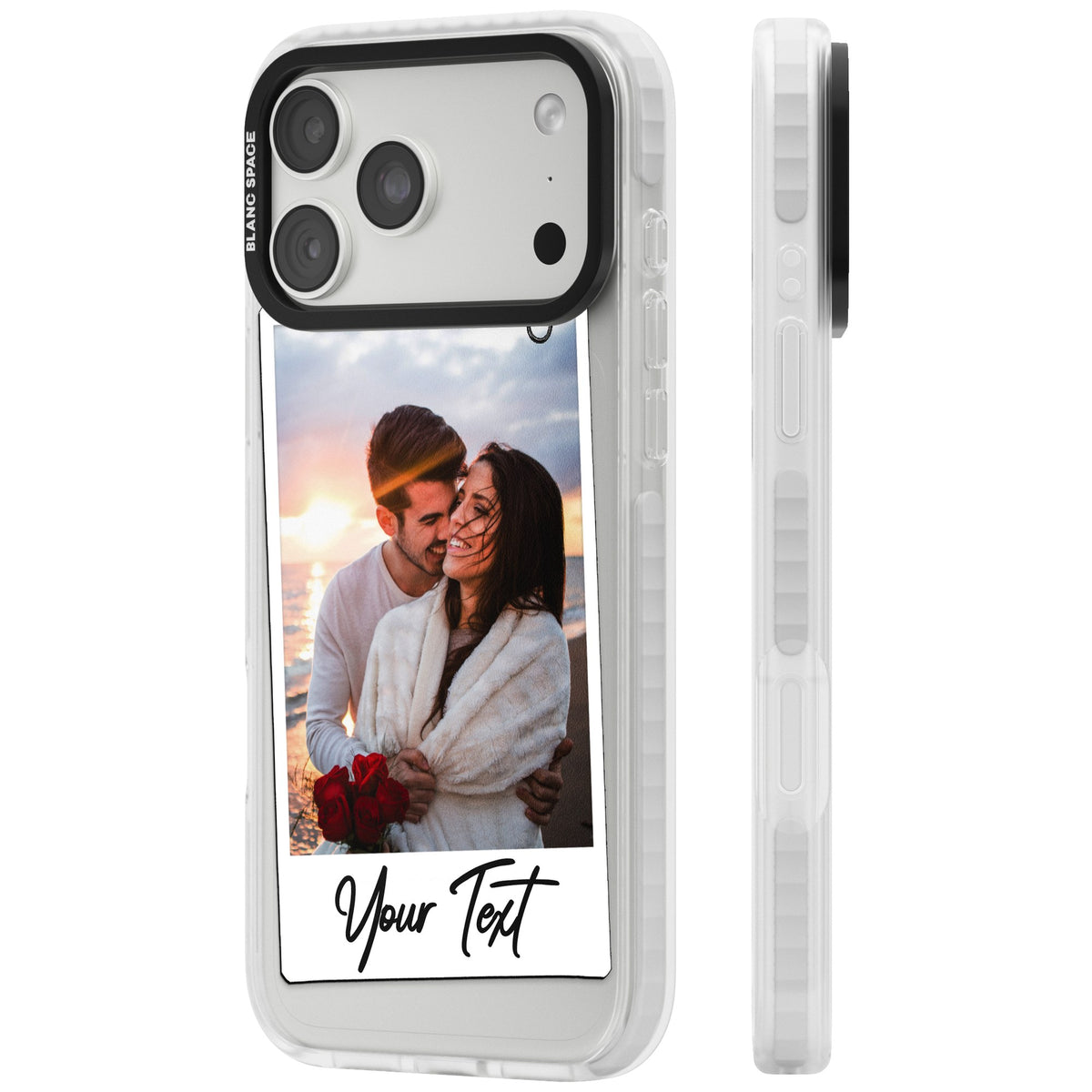 Polaroid Photo Clip iPhone 18 Pro Max Impact Clear Phone Case side