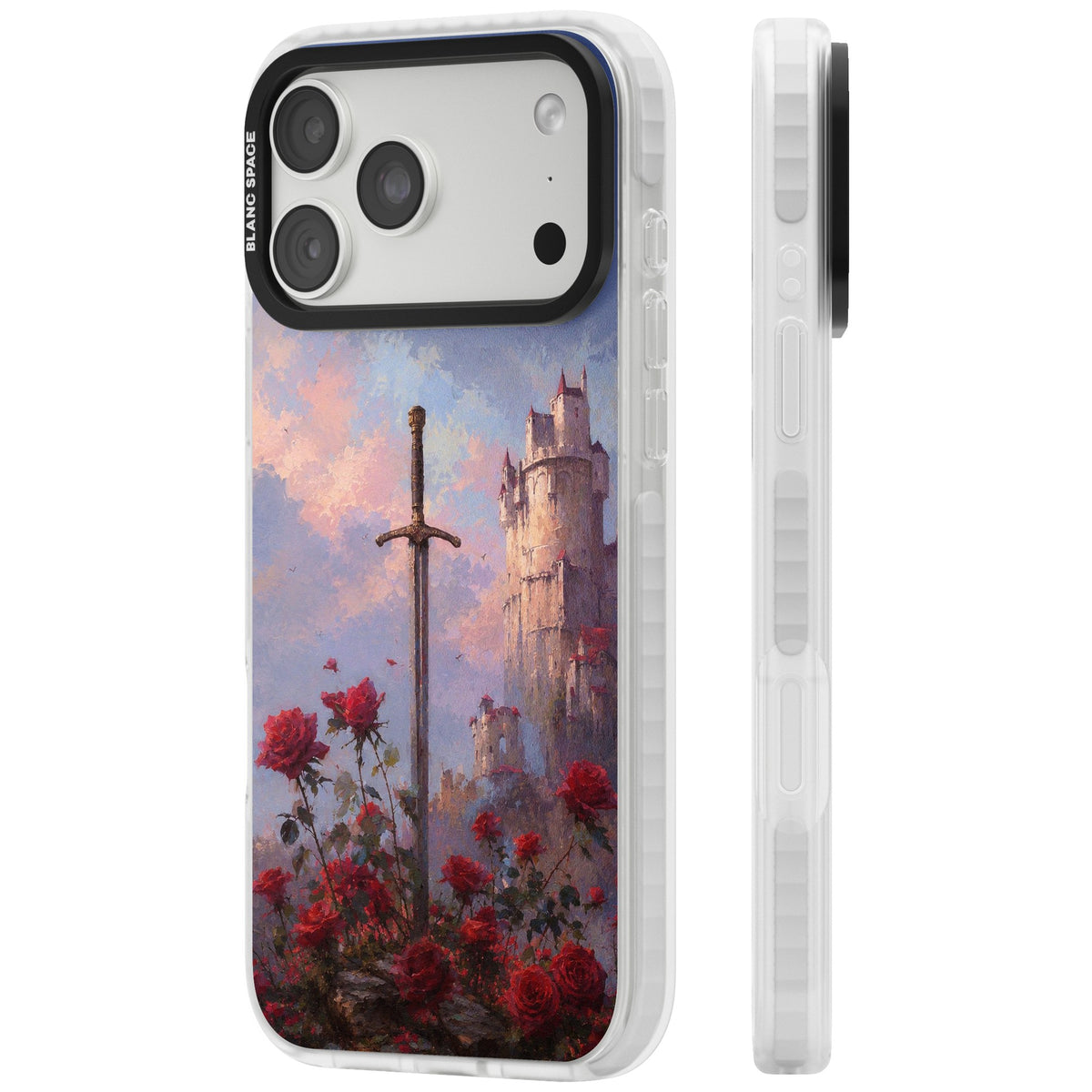 Sword in Roses iPhone 18 Pro Max Impact Clear Phone Case side