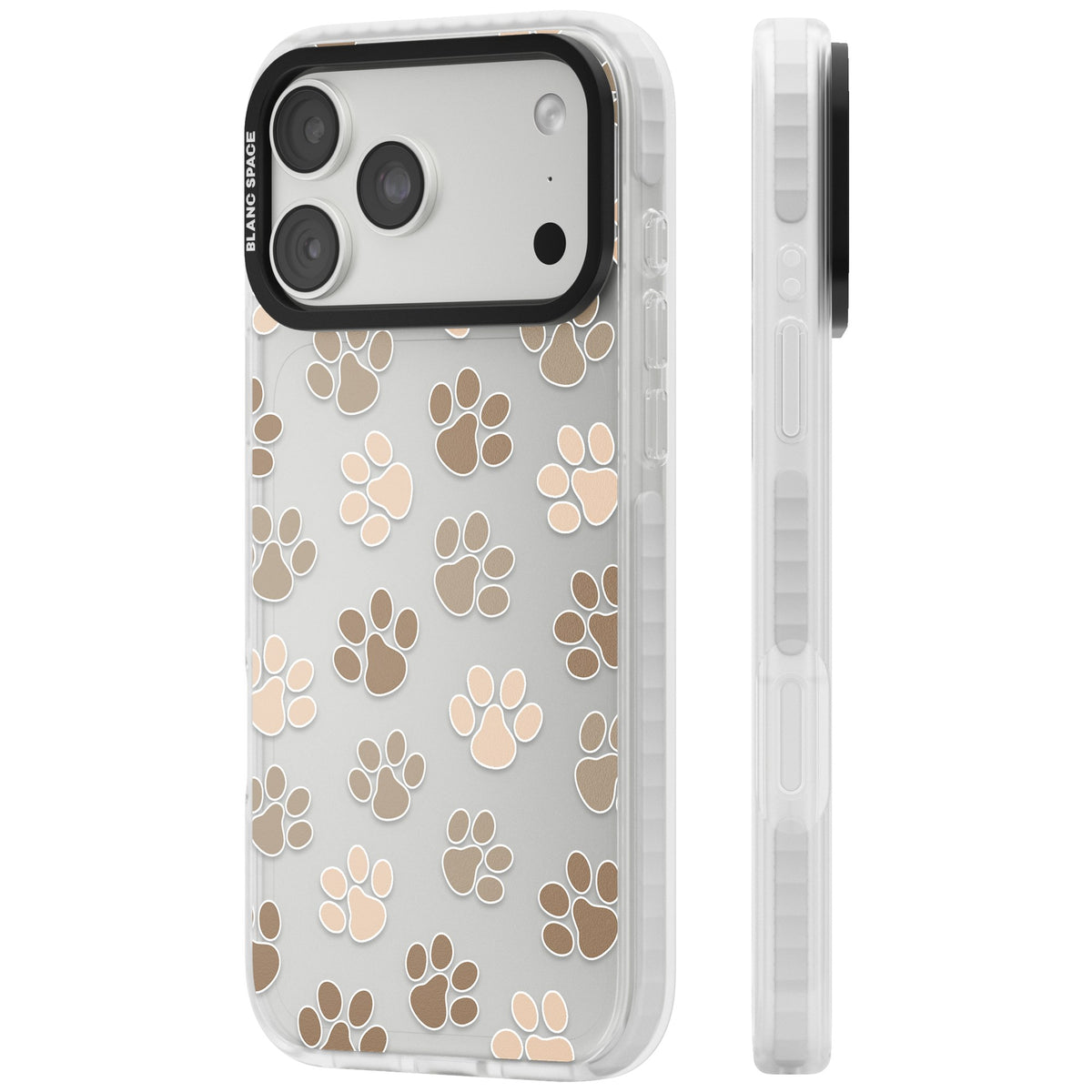 Paw Prints iPhone 18 Pro Max Impact Clear Phone Case side