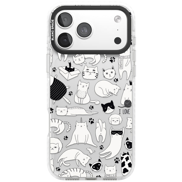 Cartoon Cats (Black & White)