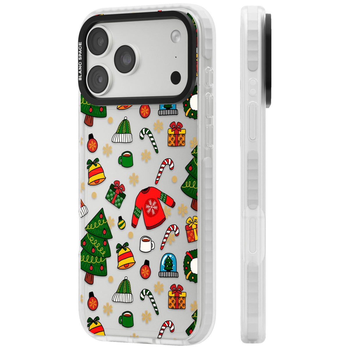 Holiday Medley iPhone 18 Pro Max Impact Clear Phone Case side