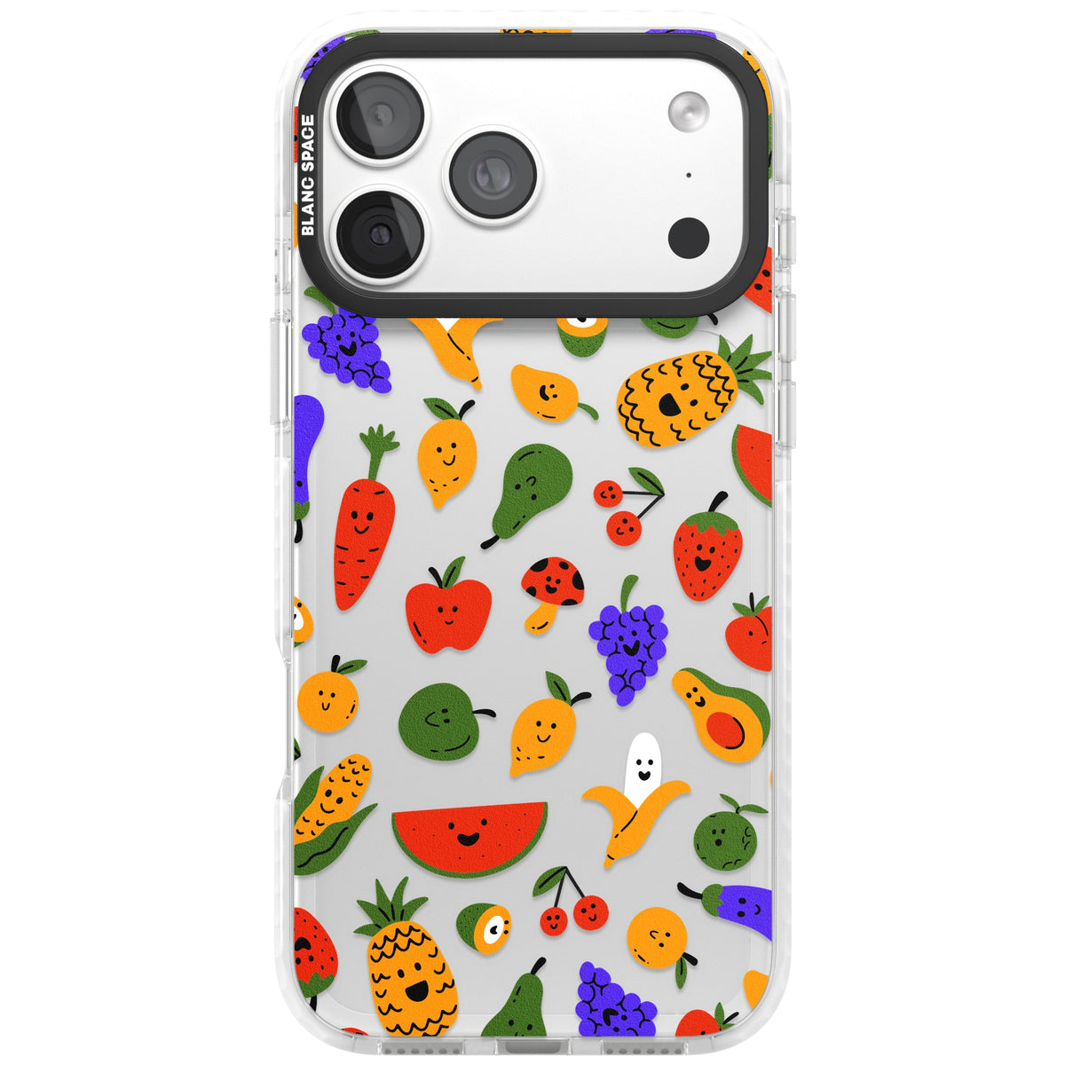 Playful Fruit Kawaii iPhone 18 Pro Max Impact Clear Phone Case front