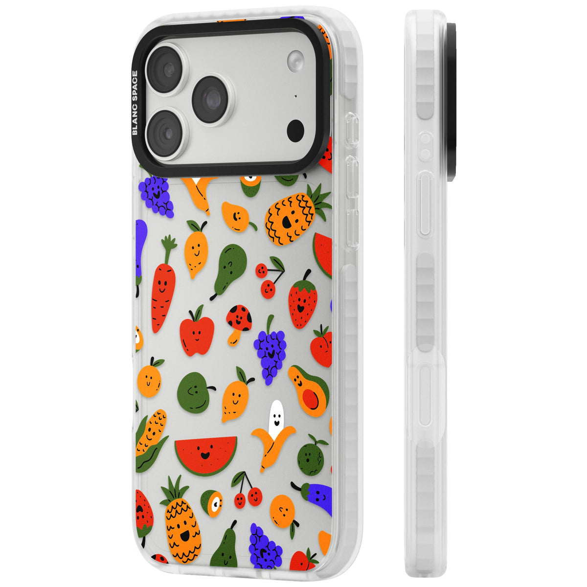 Playful Fruit Kawaii iPhone 18 Pro Max Impact Clear Phone Case side