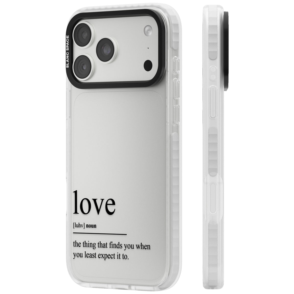 Love iPhone 18 Pro Max Impact Clear Phone Case side