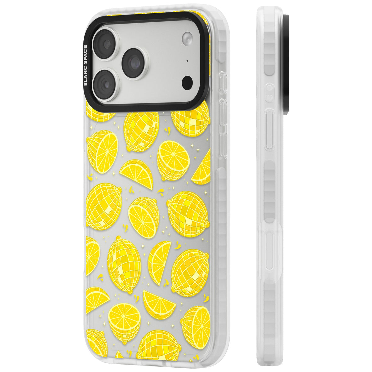 Disco Lemons iPhone 18 Pro Max Impact Clear Phone Case side