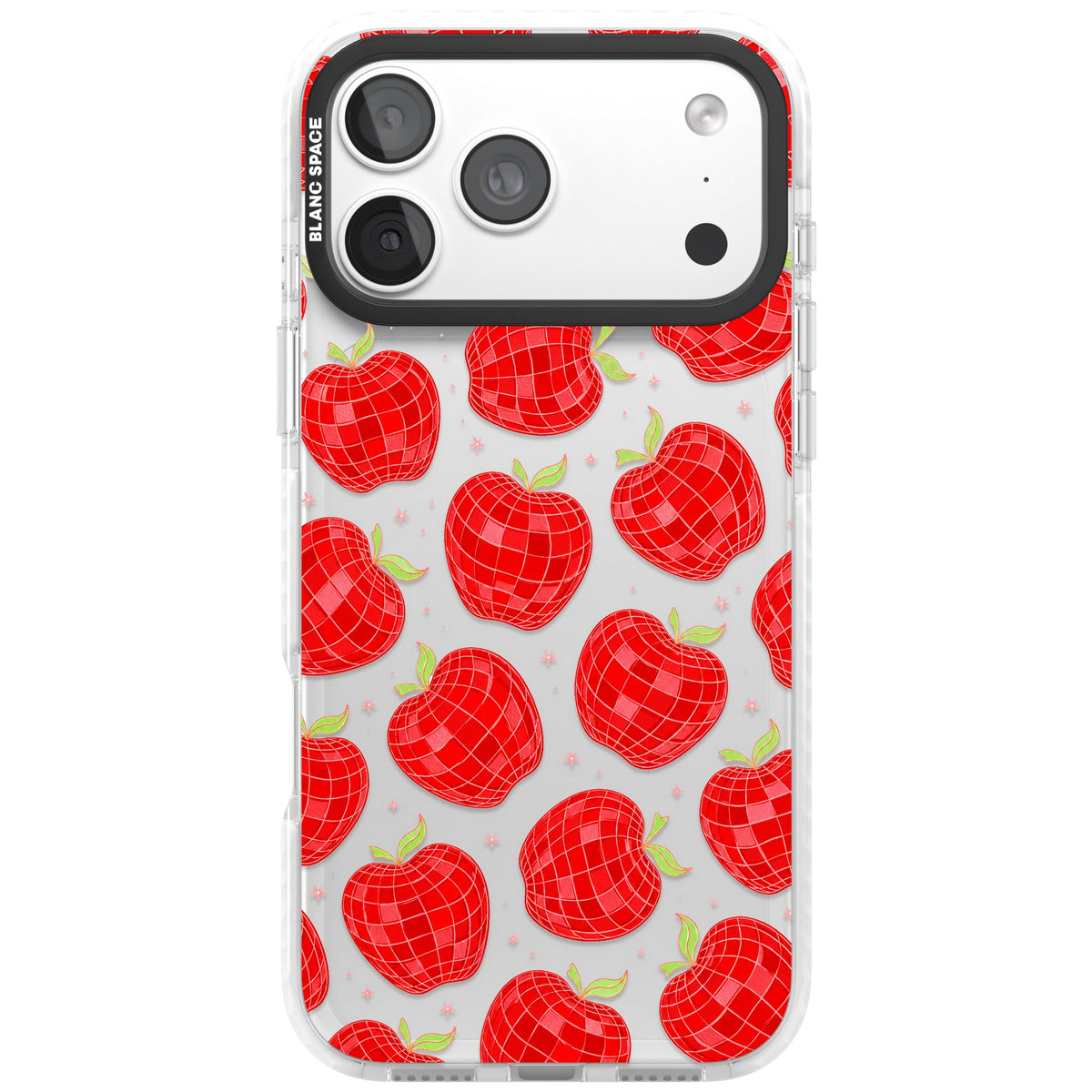 Disco Apples iPhone 18 Pro Max Impact Clear Phone Case front