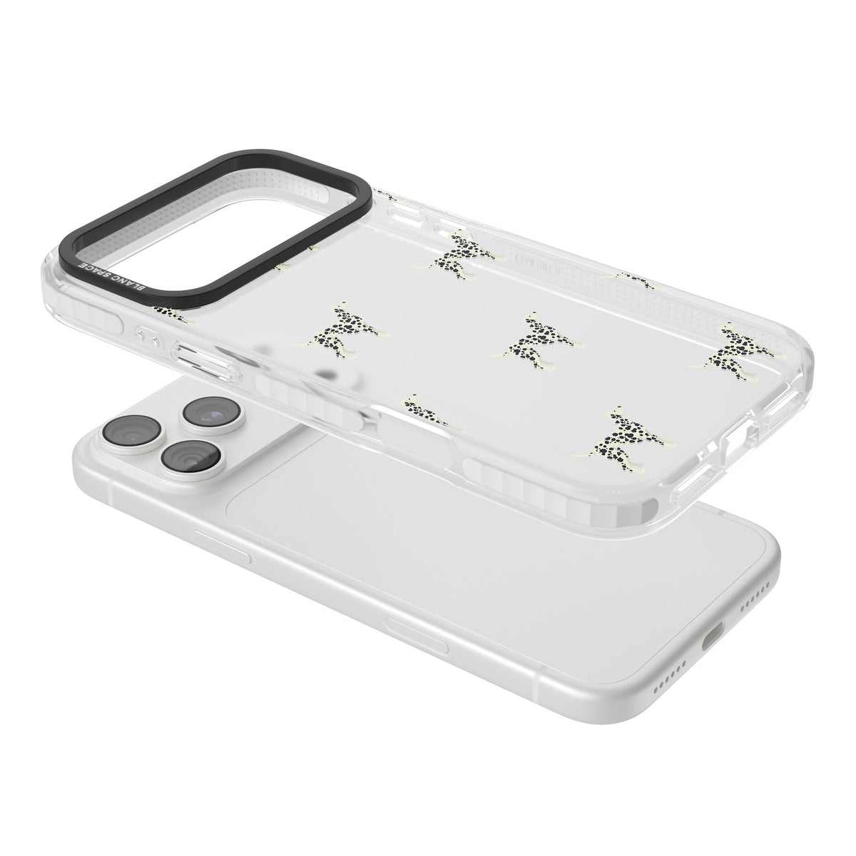 Dalmatian Dog Pattern iPhone 18 Pro Max Impact Clear Phone Case angled