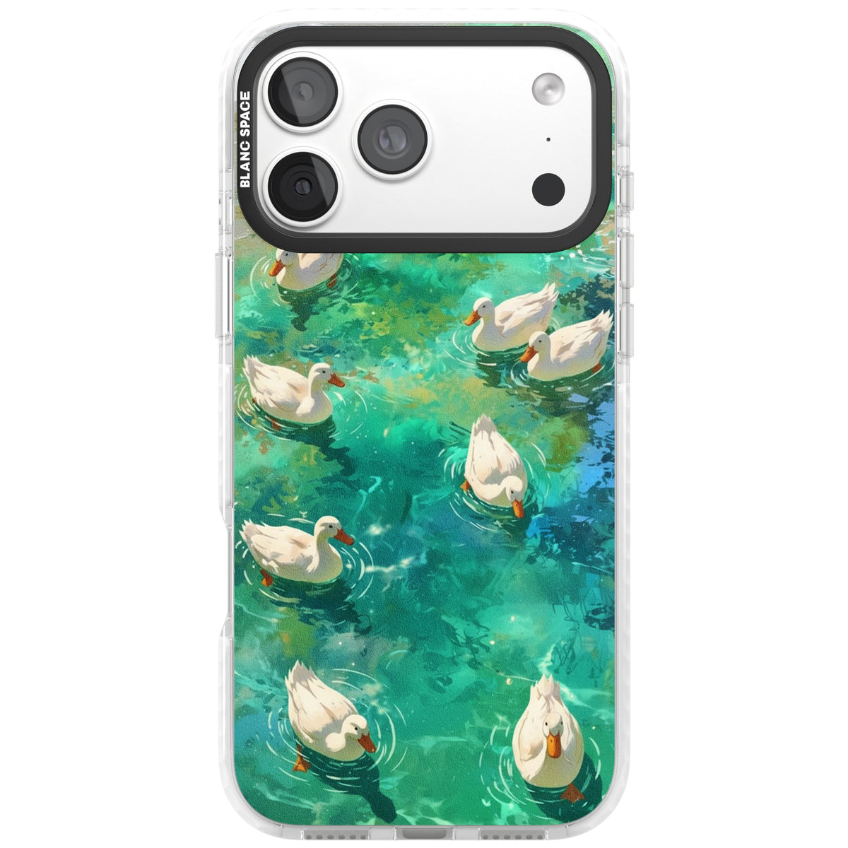 Ducks In The Pond iPhone 18 Pro Max Impact Clear Phone Case front