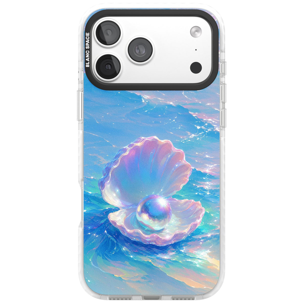 The Pearl Clam iPhone 18 Pro Max Impact Clear Phone Case front