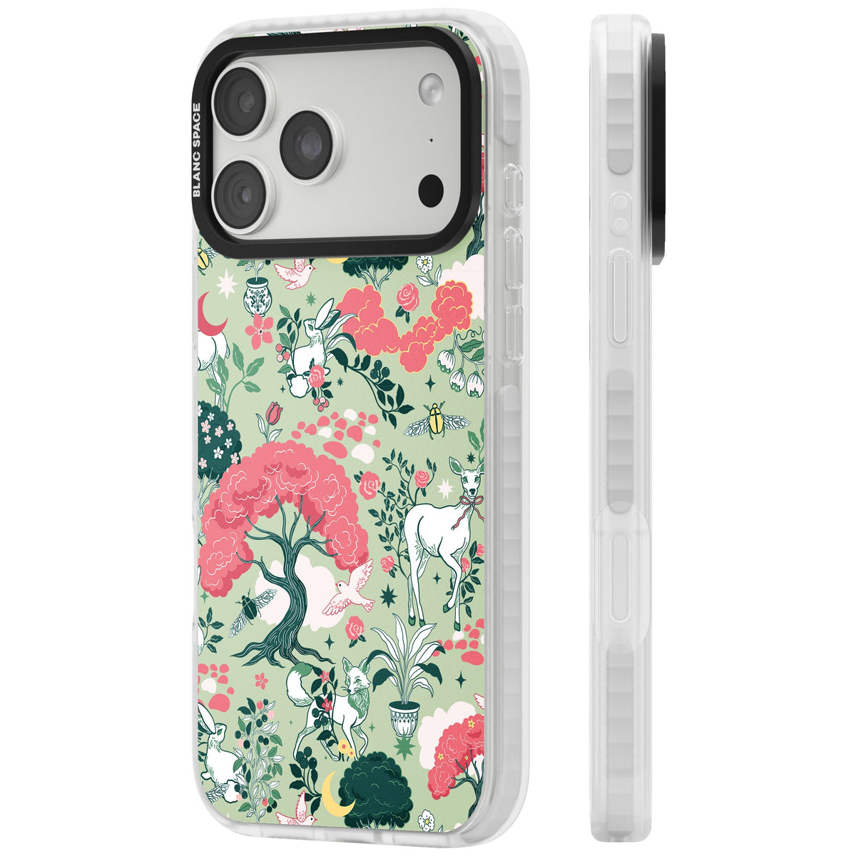 Enchanted Woodland iPhone 18 Pro Max Impact Clear Phone Case side
