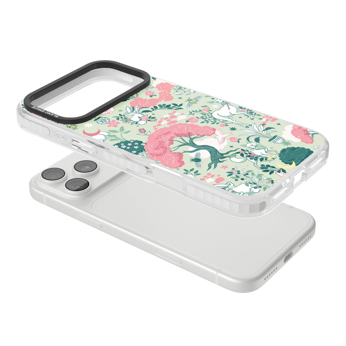 Enchanted Woodland iPhone 18 Pro Max Impact Clear Phone Case angled