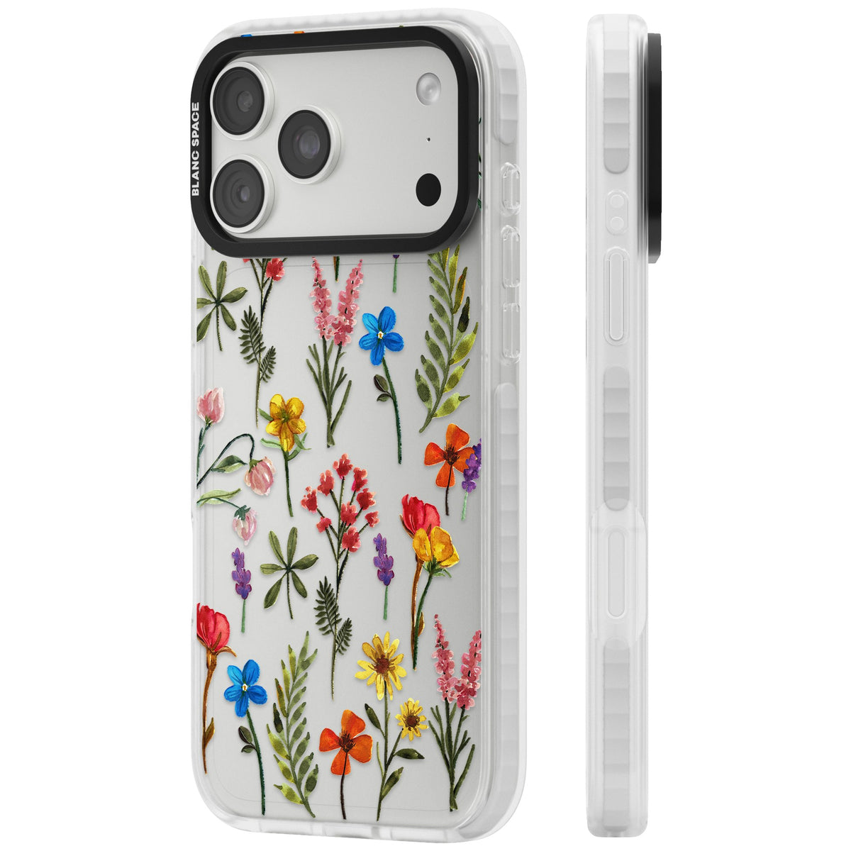 Spring Botanicals iPhone 18 Pro Max Impact Clear Phone Case side