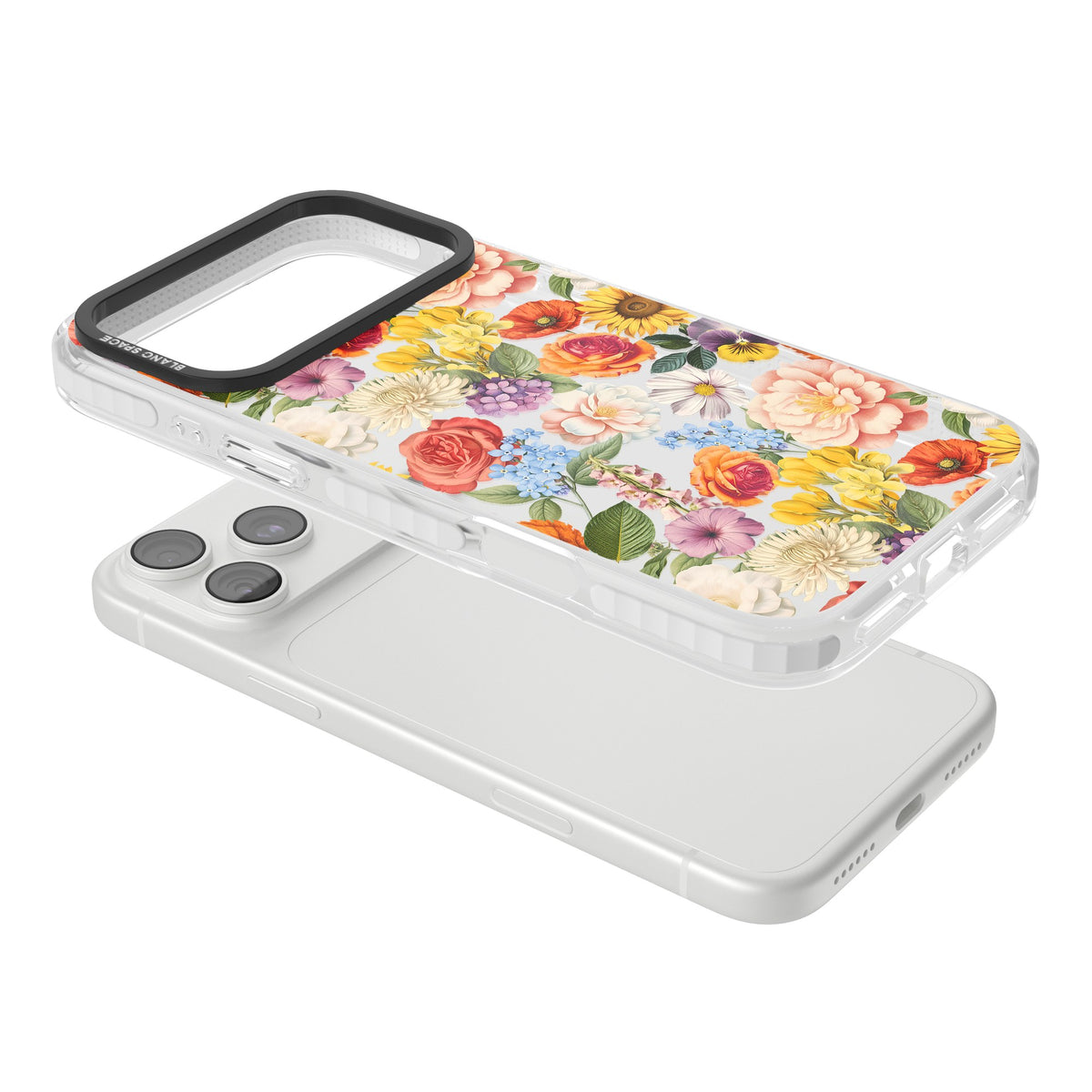 Bloom Basket iPhone 18 Pro Max Impact Clear Phone Case angled