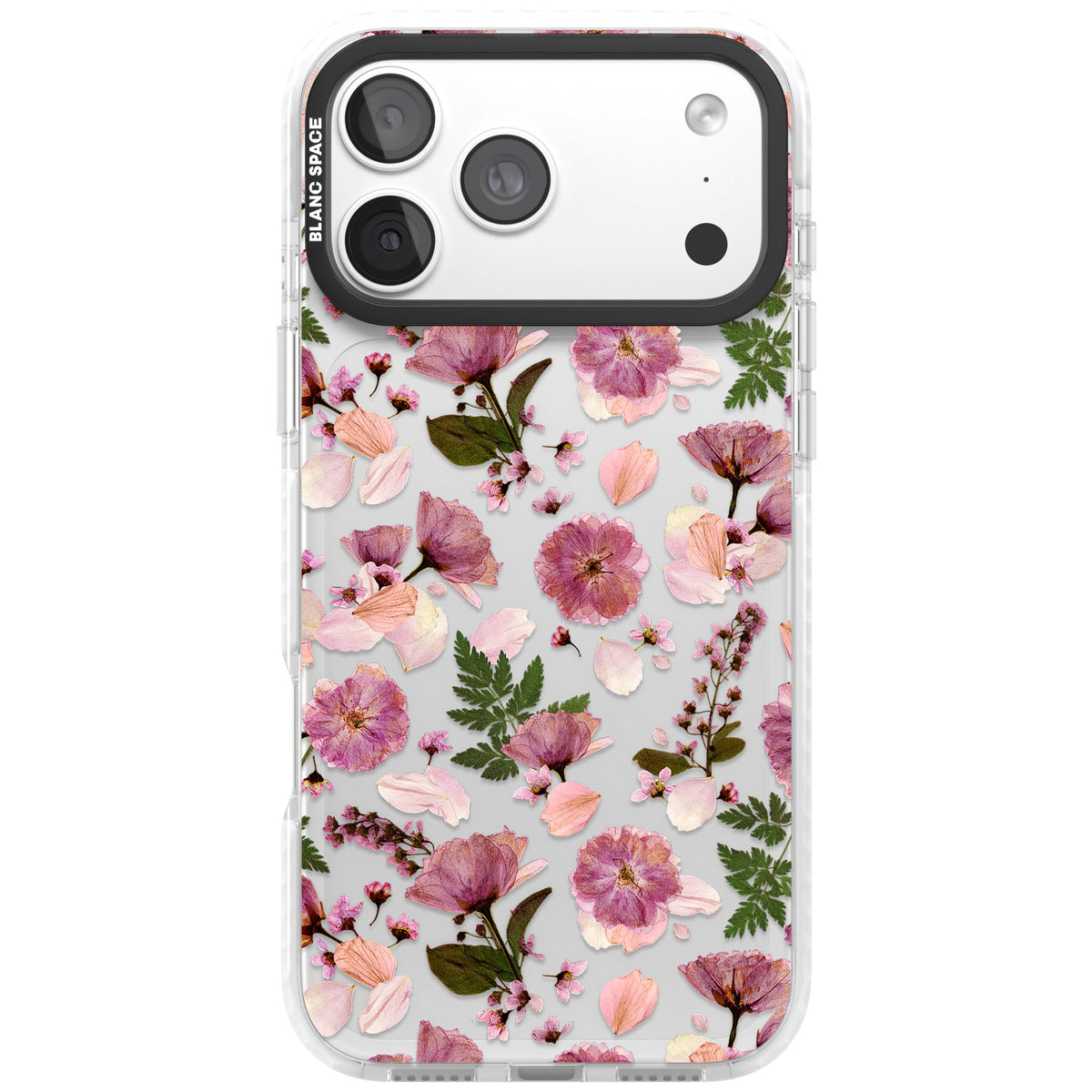 Botanical Blush iPhone 18 Pro Max Impact Clear Phone Case front